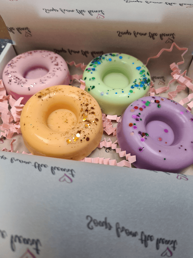 Box of Four Donut Wax Melts (Floral Selection)